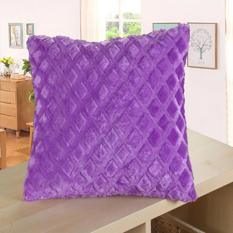 Afralia™ Plush Diamond Pattern Sofa Cushion - Soft Comfort for Adults & Children