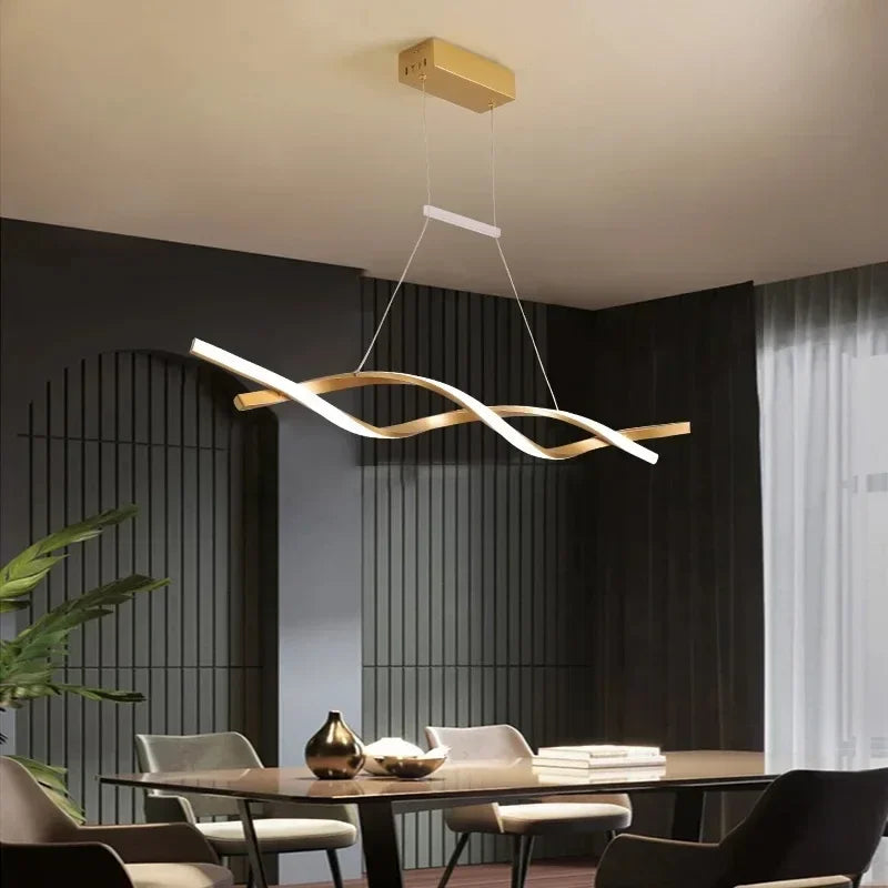 Afralia™ Modern Dimmable LED Pendant Lights for Kitchen Island Dining Chandelier