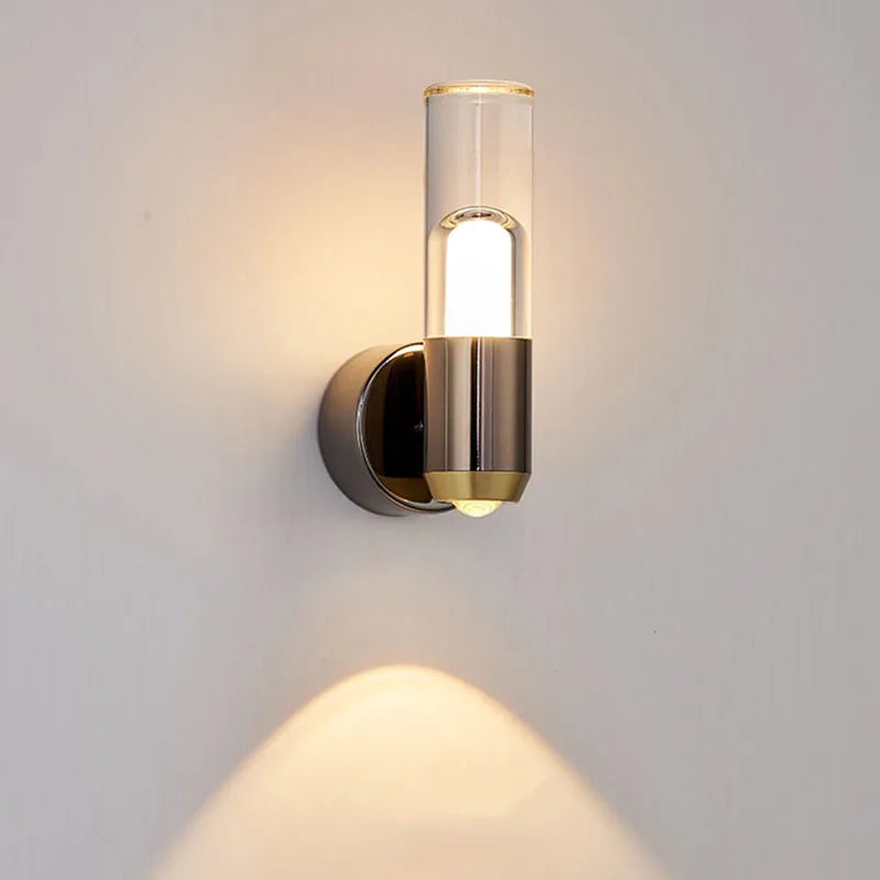 Afralia™ Rotatable Transparent Wall Lamp for Modern Minimalist Bedroom & Living Room