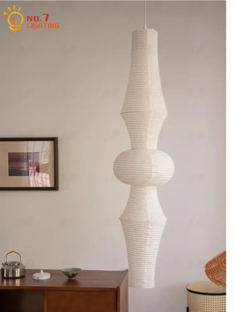 Afralia™ Noguchi Yong Pendant Lights LED E27 Chandelier for Living Room Bedroom