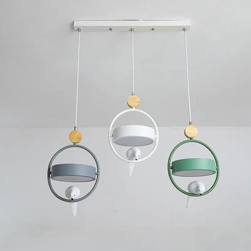 Afralia™ Nordic Wooden Bird Pendant Light Chandelier for Kitchen Dining Room Home Decor