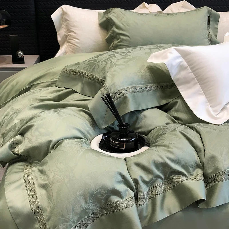 Afralia™ 1000TC Lyocell Cotton Jacquard Luxury Bedding Set with Soft Silky Feel