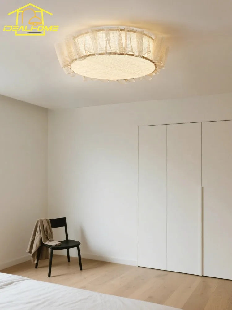 Afralia™ Cream Wind LED Ceiling Light- Modern French Design for Home Decor
