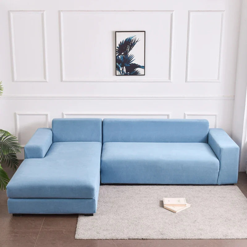 Afralia™ Soft Elastic Sofa Cover: Stretch Spandex Slipcover in Solid Color