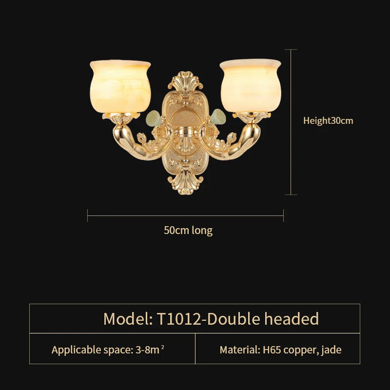 Afralia™ Luxe Jade Copper Living Room Chandelier