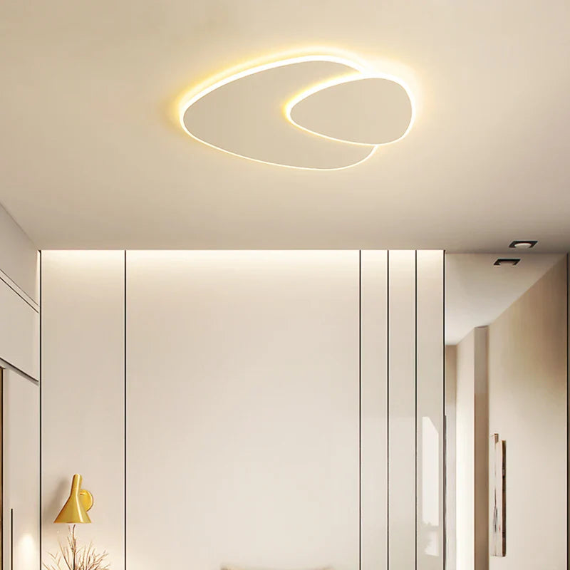 Afralia™ Modern LED Chandelier Lights Dimmable White Fixtures for Living Bedroom Study Room