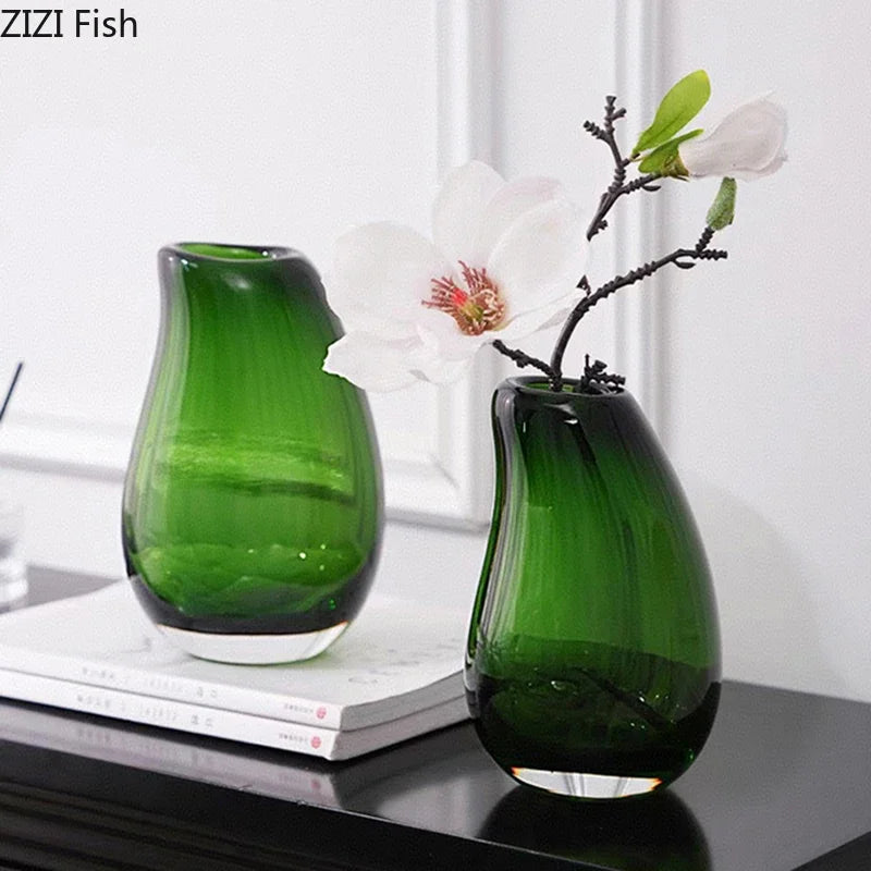 Afralia™ Double Glass Vase Hydroponic Flower Pot: Desk Decor, Floral Arrangement Aesthetics