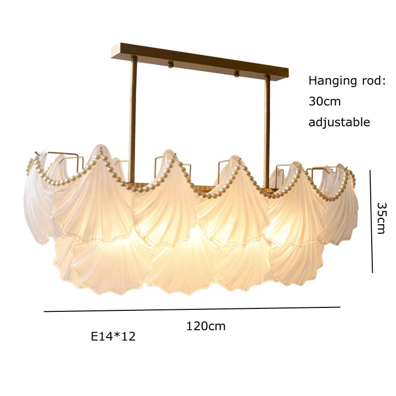 Afralia™ Crystal Pearl Chain Chandelier: Luxe Hanging Lamp for Exquisite Home Decor