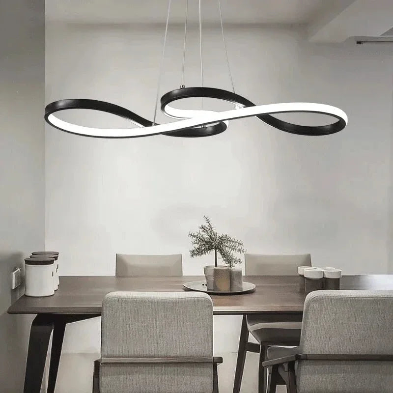 Afralia™ Nordic Music Shape LED Pendant Light for Home Decor