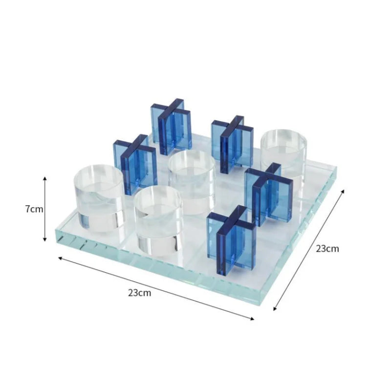 Afralia™ Crystal Chessboard: Elegant Three-dimensional Glass Tray Chess Set