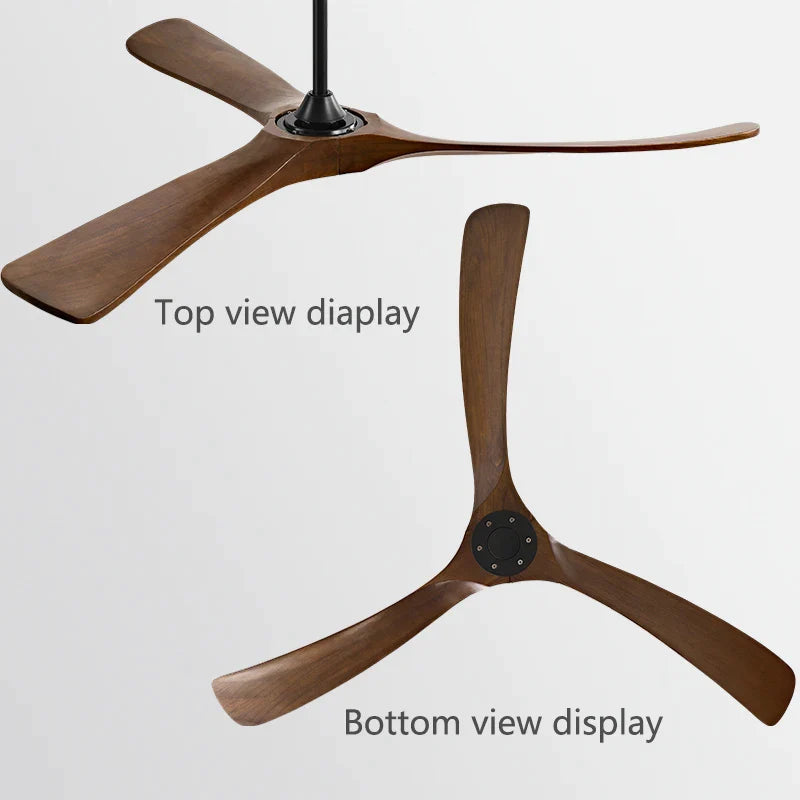 Afralia™ 70" Black American Modern Wooden Blade Ceiling Fan for Indoor Restaurant