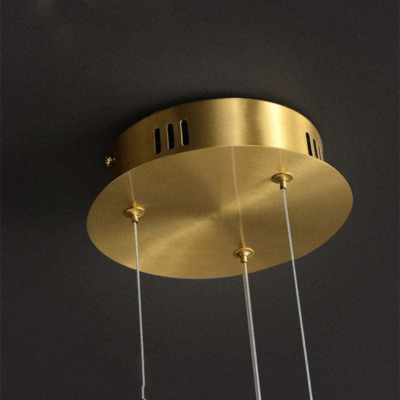 Afralia™ Nordic Magic Beans Double Layer LED Chandelier for Bedroom and Kitchen