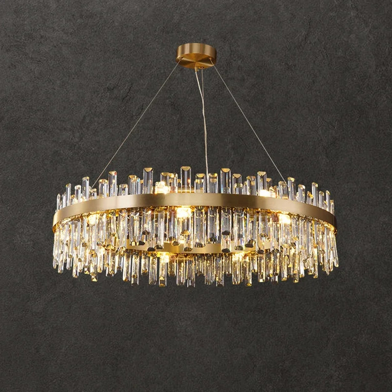 Afralia™ Crystal LED Oval Chandelier for Dining Room Lighting