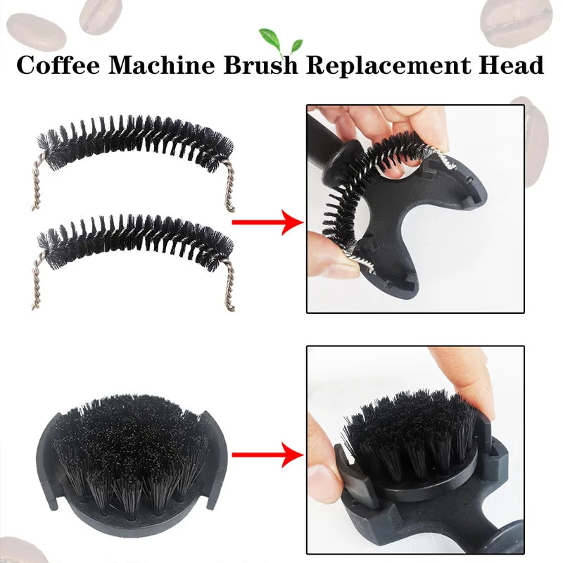 Afralia™ Coffee Machine Cleaning Brush - Brewing Head Cleaner Tool & Mini Spoon