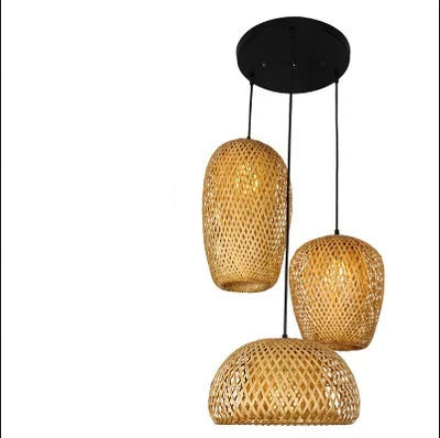 Afralia™ Rattan Pendant Lights: Chinese Style LED Hanging Lamps for Home Deco