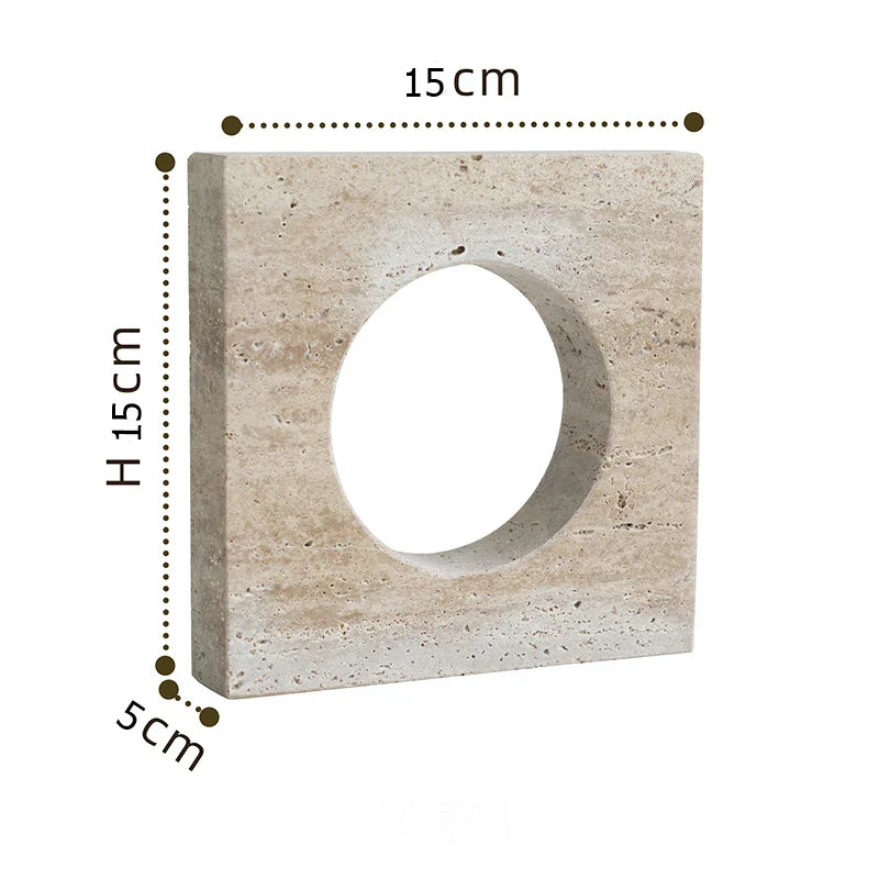 Afralia™ Marble Archway Travertine Ornament for Coffee Table Living Room Decor
