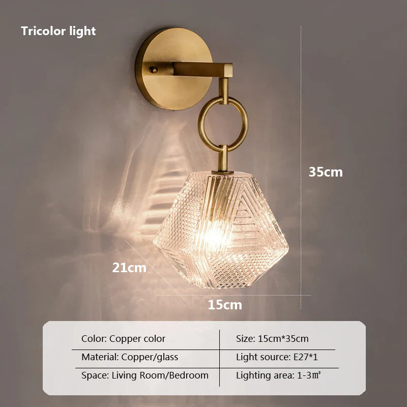 Afralia™ Modern Glass Wall Lamp LED Sconce Vintage Edison Lighting