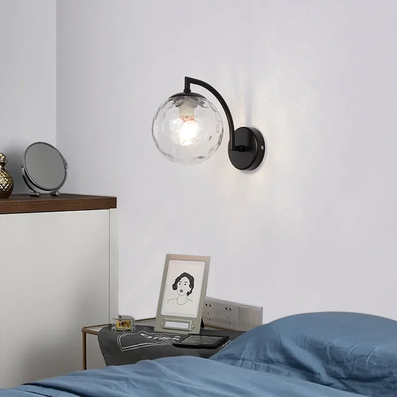 Afralia™ Glass Ball Wall Light: Modern Nordic Living Bedroom Sconce Fixture