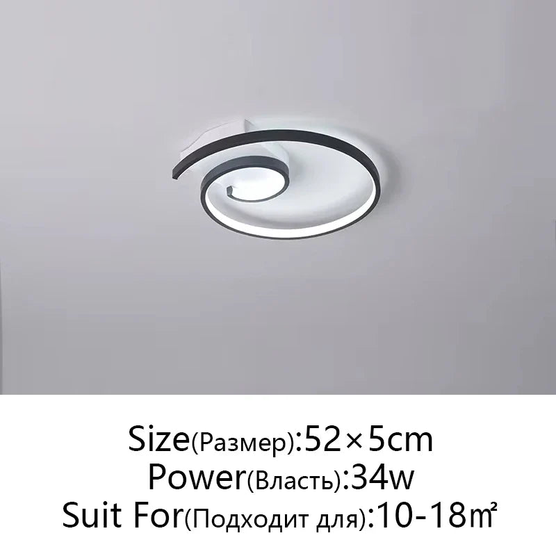 Afralia™ Modern Nordic Art LED Ceiling Lamp for Bedroom & Study