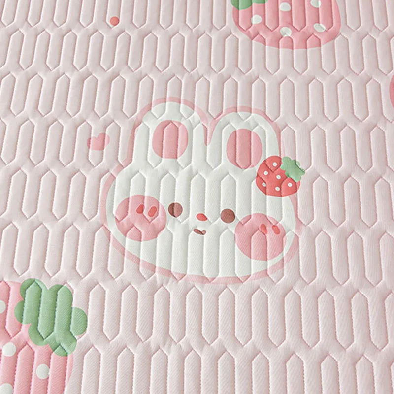 Afralia™ Cute Cartoon Pattern Cooling Fitted Sheet with Natural Latex Fabric