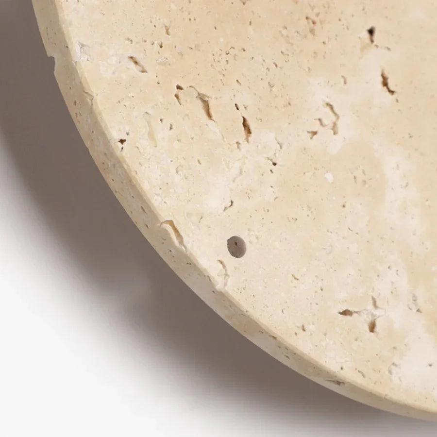 Afralia™ LED Wall Lights Yellow Travertine Stone Modern Bedside Lamp