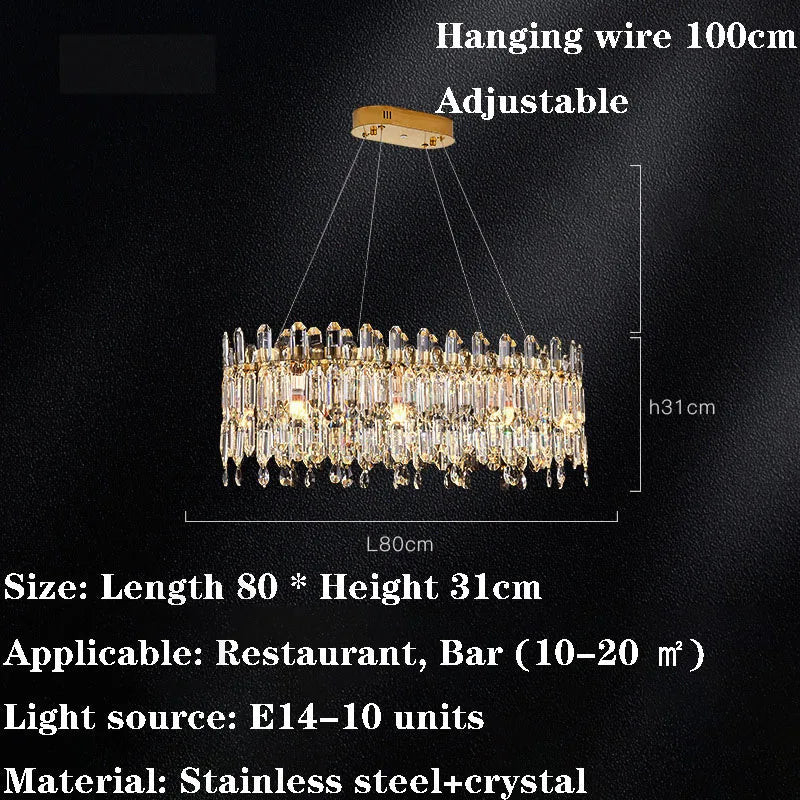 Afralia™ Crystal Pendant LED Chandelier | Home Decor Ceiling Light Fixture