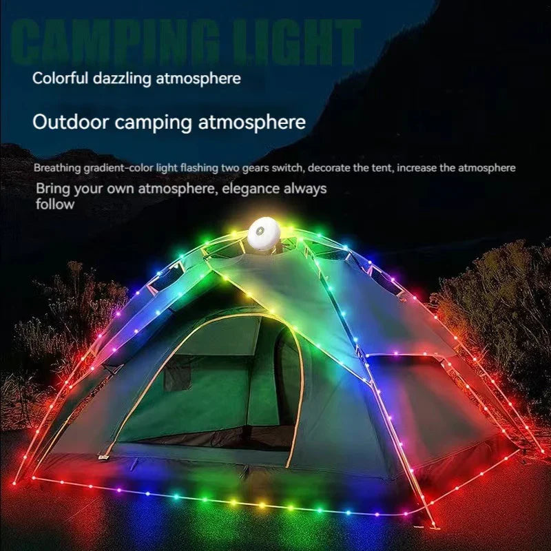 Afralia™ 10M Waterproof LED Camping Light Strip for Outdoor Garden Tent Room