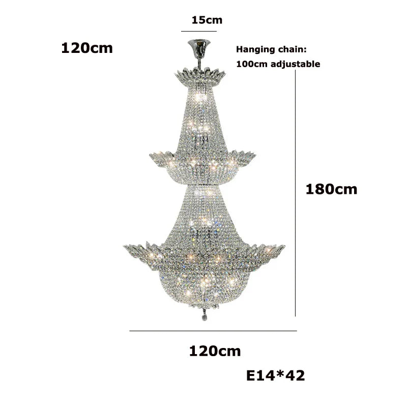 Afralia™ Crystal LED Chandelier Light Fixture for Luxe Living Room Décor