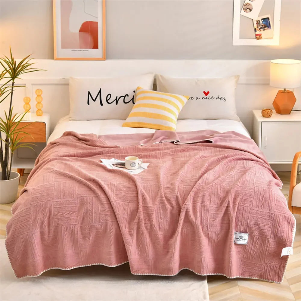 Afralia™ Orange Solid 3D Soft Print Flannel Coral Fleece Double-side Blanket