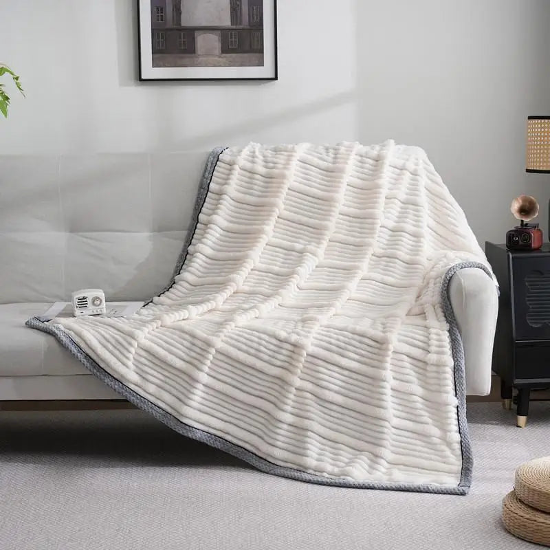 Afralia™ Light Luxury Sofa Blanket for Autumn/Winter, Cozy Office and Bedroom Blanket