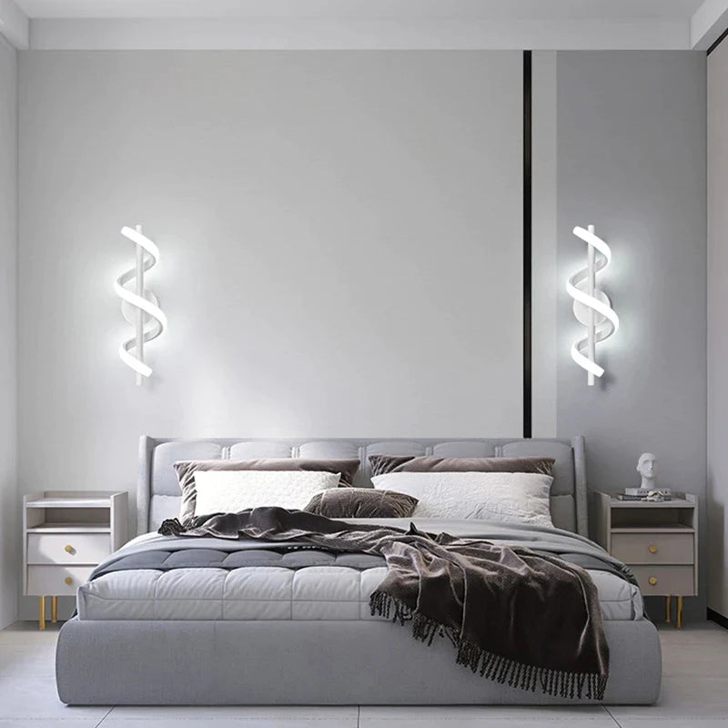 Afralia™ Nordic LED Wall Lights Black White Gold Indoor Decor Sconces for Living Room Bedroom