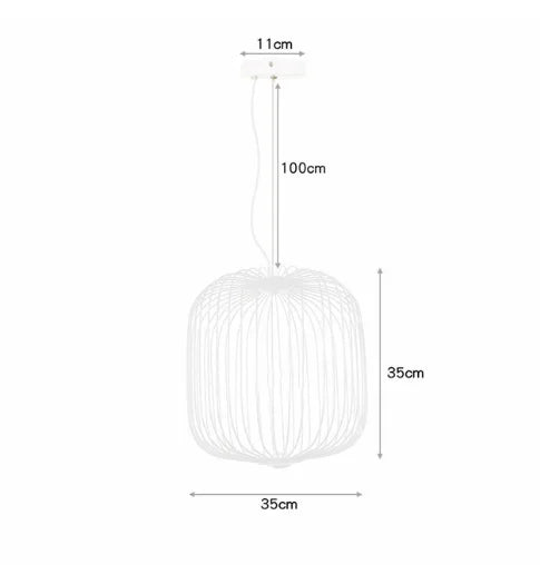 Afralia™ Spokes Pendant: Minimalist Birdcage Hanging Light for Villa, Lobby, Staircase & Home Decor