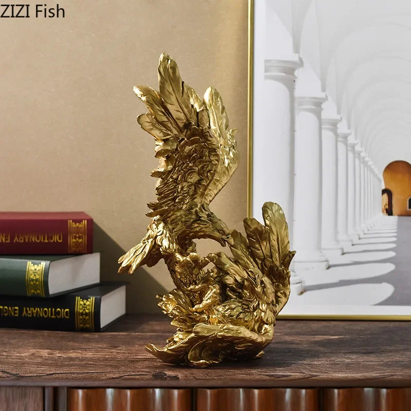 Afralia™ Flying Eagle Resin Desk Decoration - Creative Sculpture for Room Aesthetic