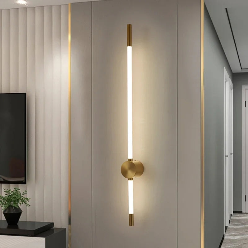 Afralia™ Vertical Slim Wall Sconce Indoor Light Fixture