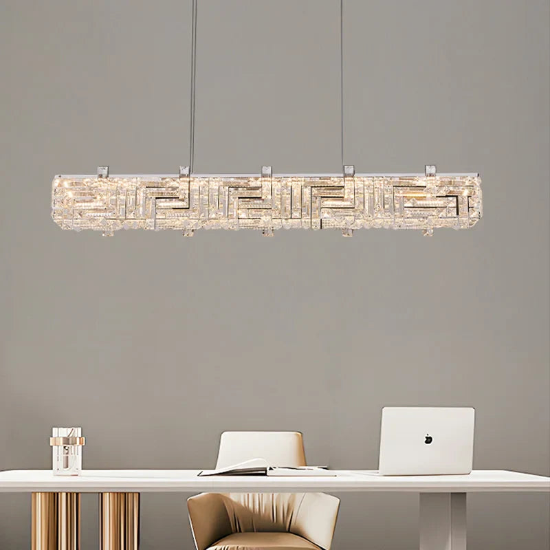 Afralia™ Crystal Chandelier Silver Modern Ceiling Light for Living Room Luxe Lamp