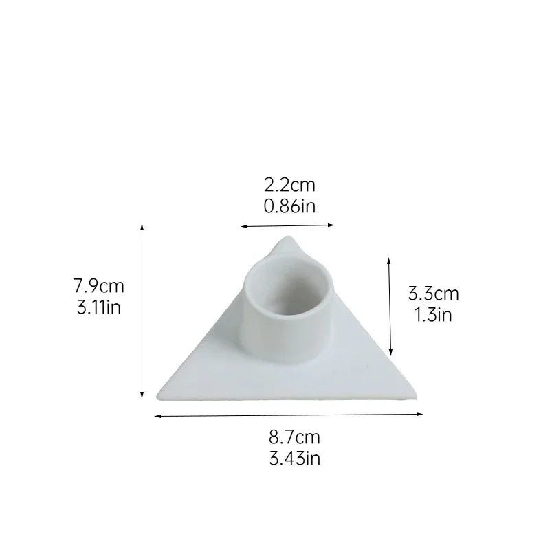 Afralia™ Triangle Ceramic Candle Holders - Aesthetic Room Decor & Candle Stand