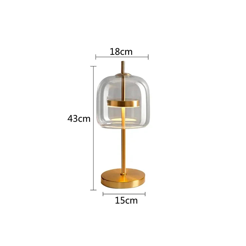 Afralia™ Glass Table Lamp: Modern Nordic Design for Living Room Bedroom, Gold Luxury Décor