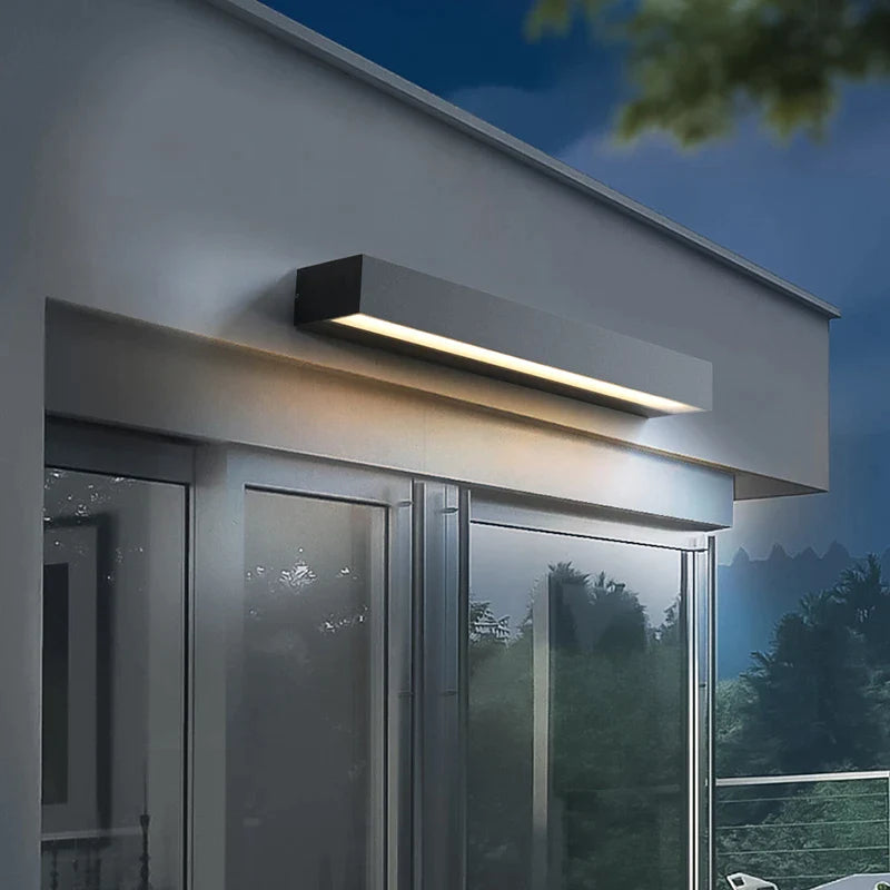 Outdoor LED Long Strip Wall Sconce for Garden and Indoor Lighting by Afralia™