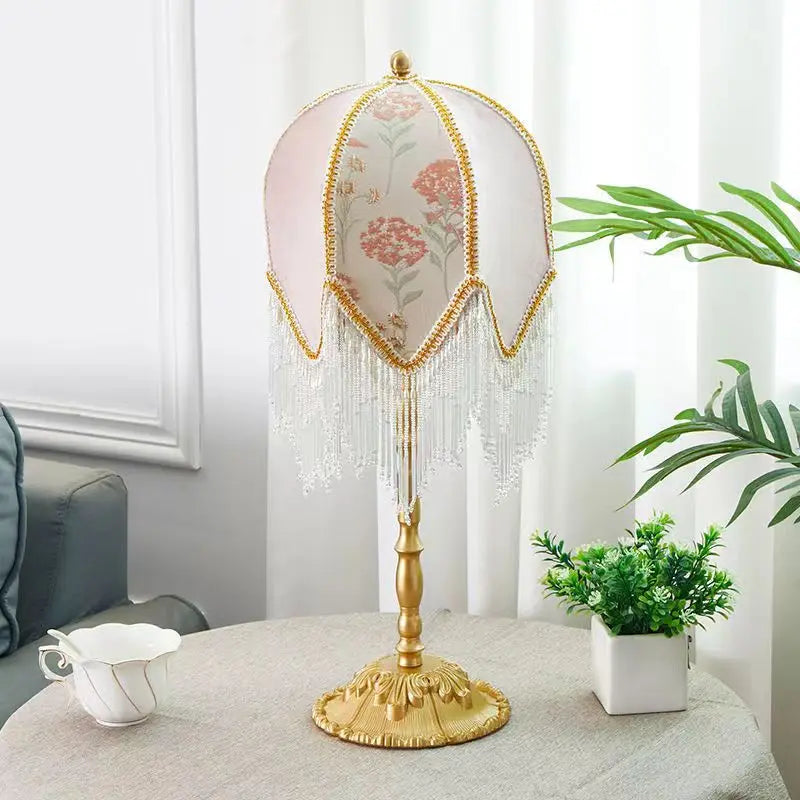 Afralia™ Tassels Table Lamp | Retro American Vintage Style for Living Room Bedroom