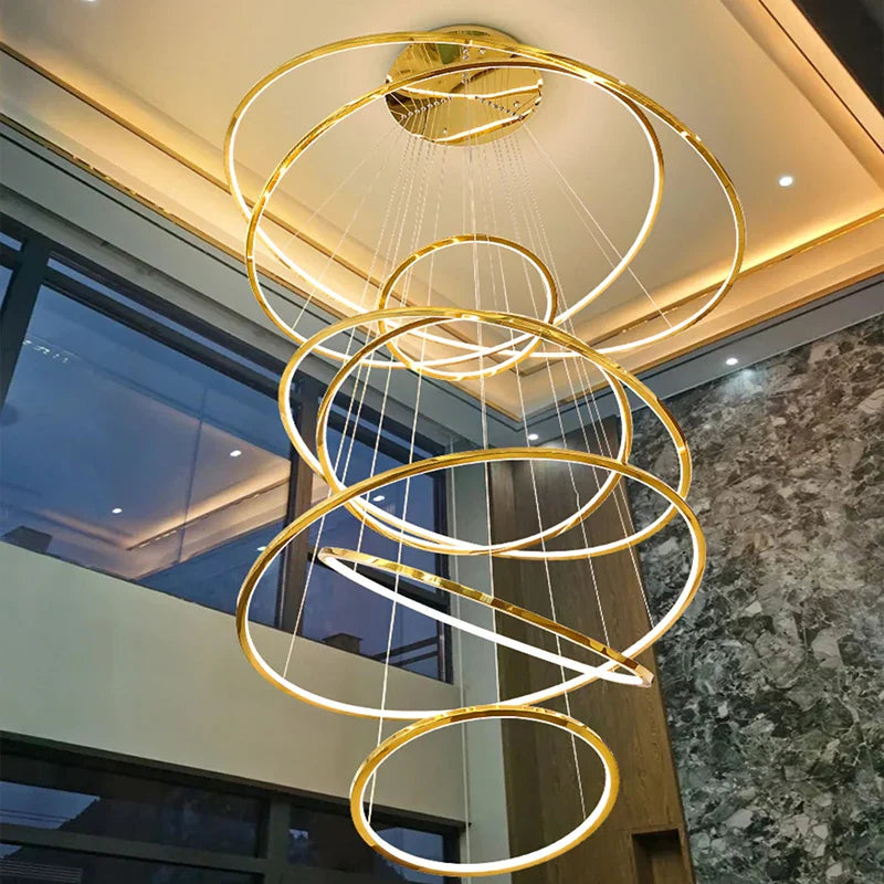 Afralia™ Nordic Stair Chandelier, Pendant & Ceiling Light for Living Room, Bedroom, Dining Room