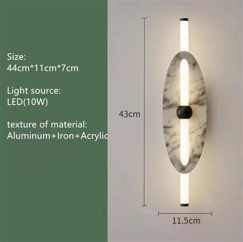 Afralia™ Time Travel Luxury Wall Lamp: Bedroom Living Room Background Light