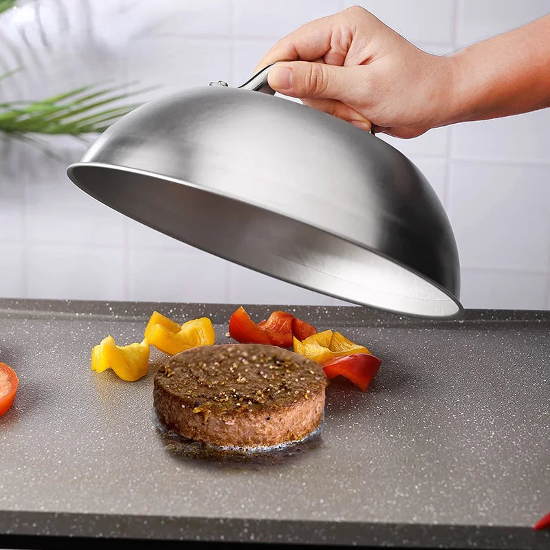 Afralia™ Stainless Steel Melting Dome for Cooking Burgers and Cheese