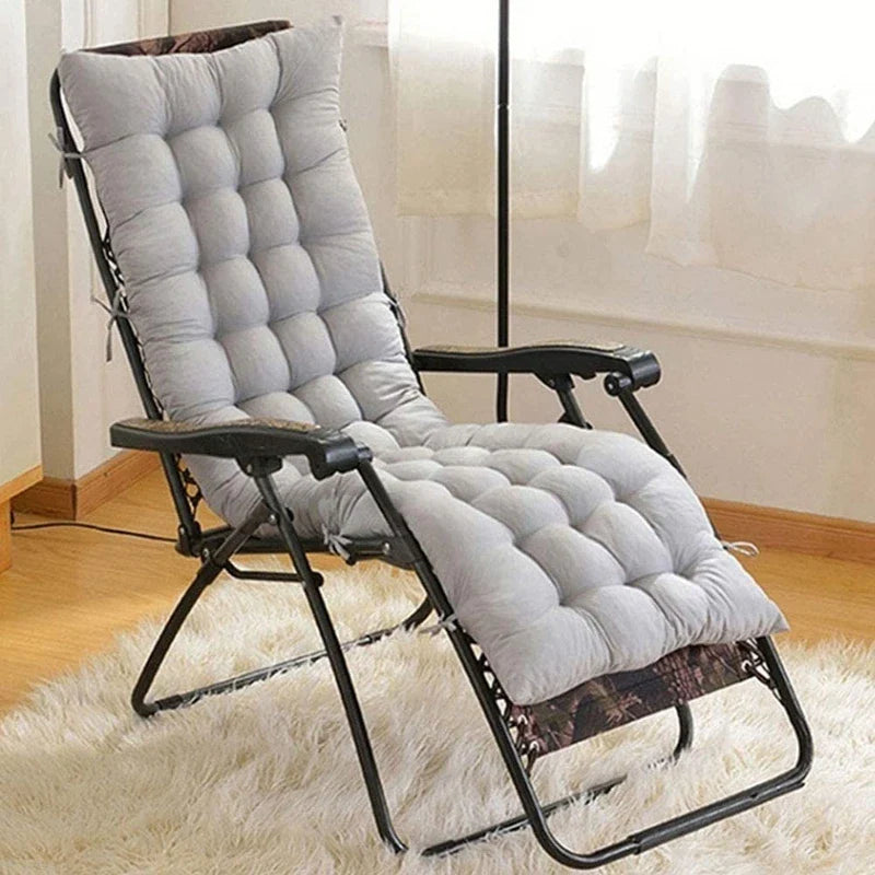 Afralia™ Thick Padded Chaise Lounger Swing Bench Cushion - Grey