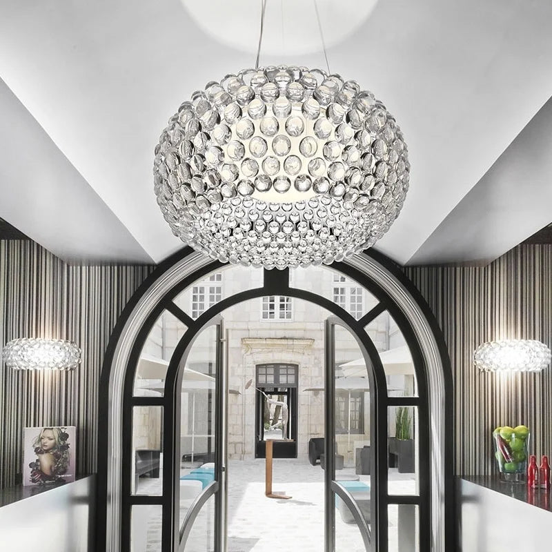 Afralia™ Crystal Pendant Lamp for Nordic Style Living Room and Bedroom
