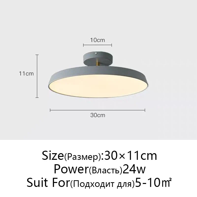 Afralia™ Nordic Minimalist LED Ceiling Lamp, Dimmable Modern Chandelier for Bedroom & Kitchen
