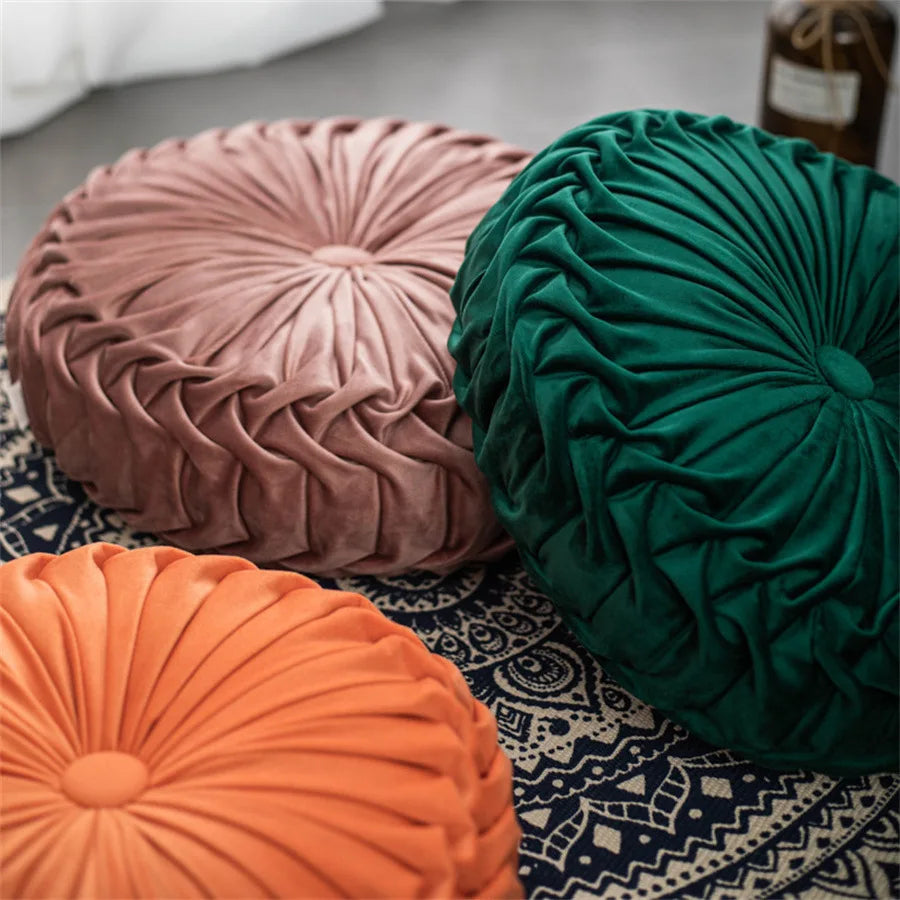 Afralia™ Dutch Velvet Round Seat Cushion: Modern &  Comfortable Back Support for Living Room.