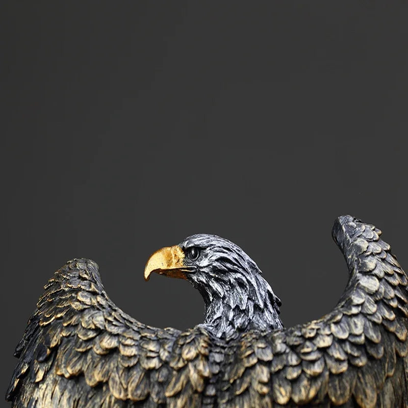 Afralia™ Eagle Statue Resin Ornament for Home and Office Decor, Symbolizing Wealth and Power