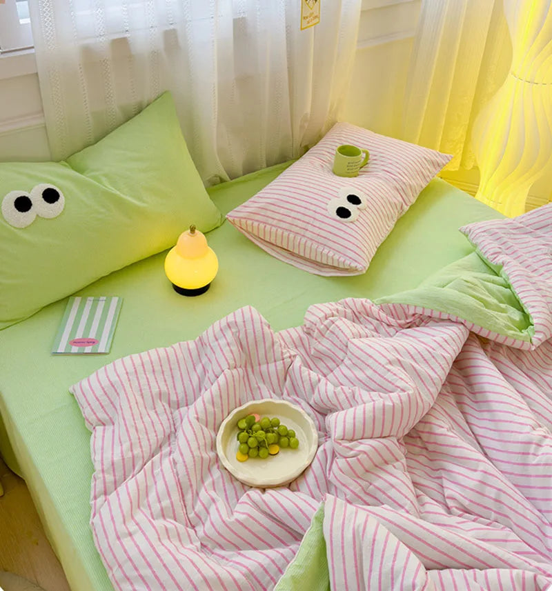 Afralia™ Summer Striped Blanket: Simple, Comfortable, and Breathable for Cool Home Bedspread.