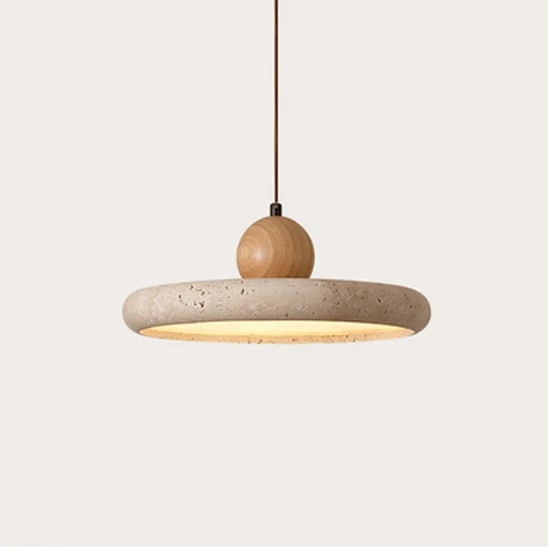 Afralia™ Yellow Limestone Wabi Sabi Pendant Lamp