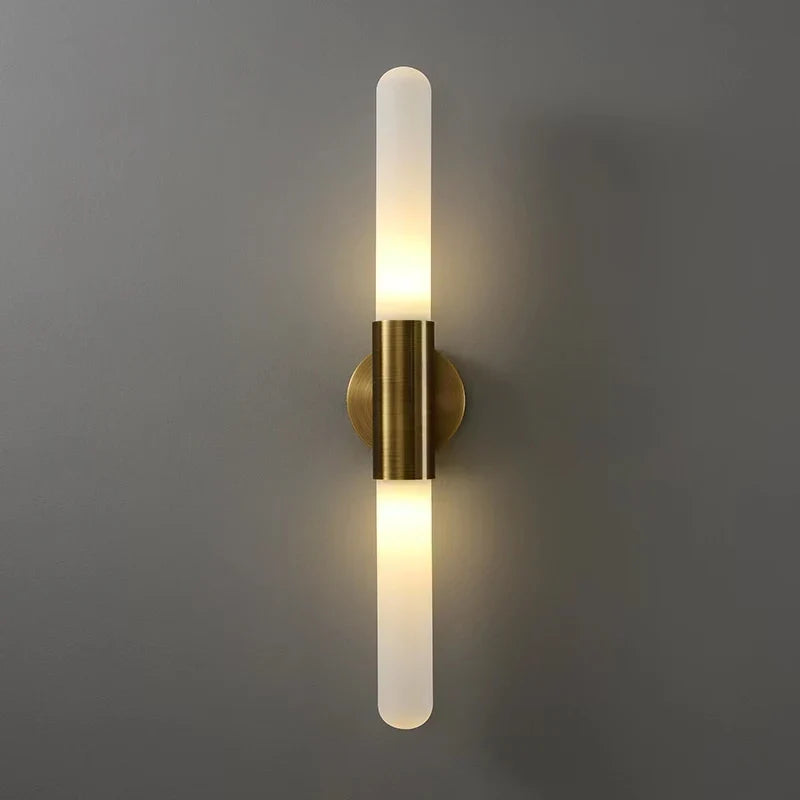 Afralia™ White Sanding Acrylic LED Wall Sconce for Bedroom Living Room Lighting
